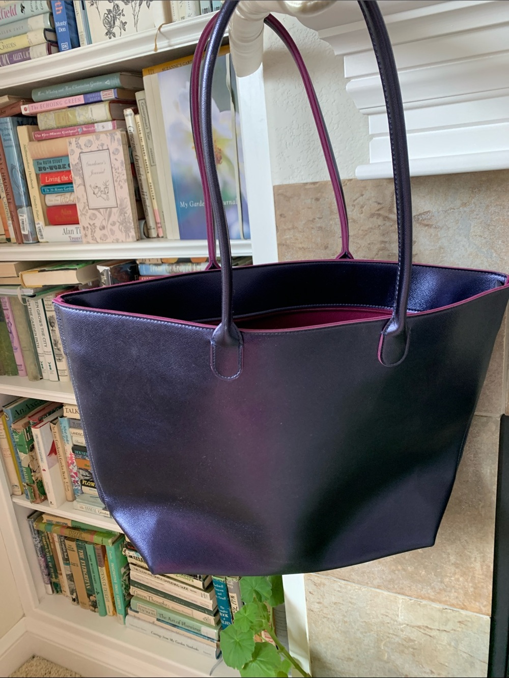 Bath & Body Works Purple Tote with Pink Trim